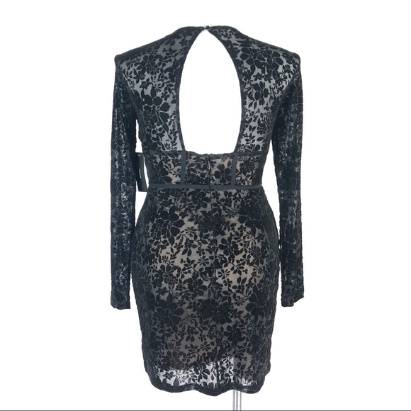 SOLD Lulus Cor-Set to Go Black Burnout Velvet - Picture 6 of 14